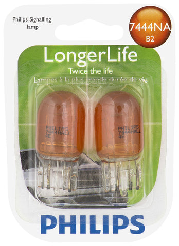 Philips Longerlife Miniature 7444Nall, Amber, Push Type, Always Change In Pairs!