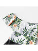 PatPat One Piece Plant Printed Family Matching Swimsuit Women Men Boy Girl Beach Swimwear