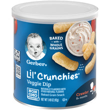 Gerber Lil' Crunchies Baked Corn Snack, Veggie Dip, 1.48 oz.