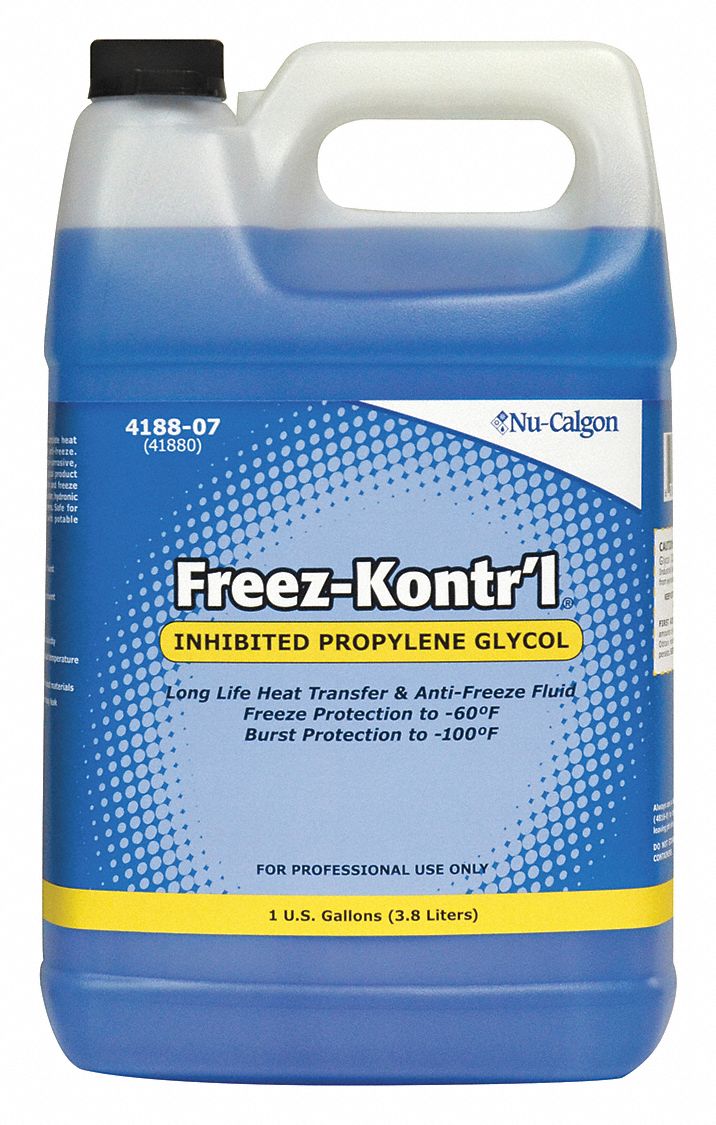 Nu-calgon 1 gal. Blue Propylene Glycol, Temp. Range -60° to 230°F 4188-07