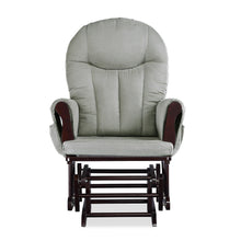 Baby Relax Huntington Glider Rocker and Ottoman, Gray and Espresso