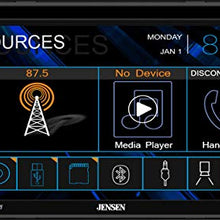 Jensen CDR6221 6.2 inch LED CD/DVD Touch Screen Double Din Car Stereo | Push to Talk Assistant | Backup Camera Input | Bluetooth | USB Fast Charging | microSD