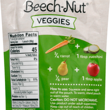 (12 Pack) Beech-Nut Veggies Stage 2, Carrot Zucchini & Pear Baby Food, 3.5 oz Pouch