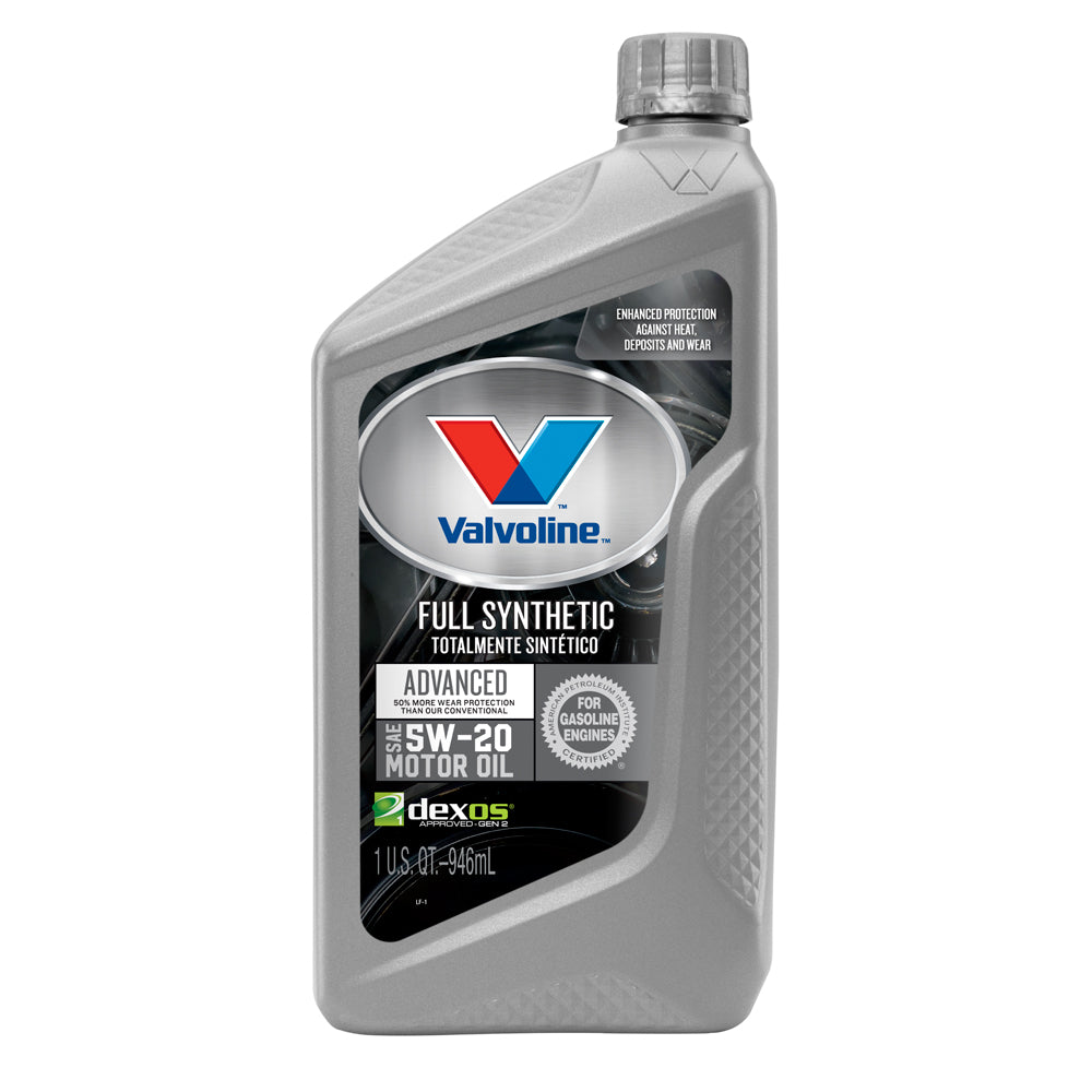 (3 Pack) Valvoline⢠Advanced Full Synthetic SAE 5W-20 Motor Oil - 1 Quart