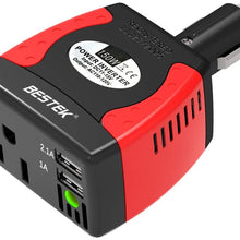 BESTEK 150W Power Inverter with 3.1A Dual USB Charging Ports Power Converter (MRI1511U)