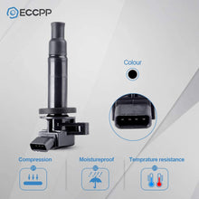 ECCPP Ignition Coils Pack of 4 Ignition Coils Replacement for Toyo-ta Corolla 1.8L L4 for Chev-rolet Prizm 1.8L L4 for Ponti-ac Vibe 1.8L L4 Vin L1999-2008 UF247 UF315 C1249