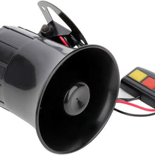 LSAILON 12V 4 Tone Sound Car Siren Horn Emergency Sound Warning Horn for Police Car Fighter Vans Trucks