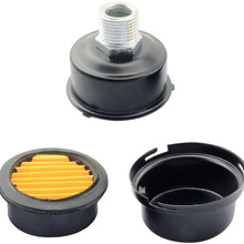 WHYHKJ 1/2" Thread 20mm Air Compressor Parts Metal Air Compressor Intake Filter Noise Muffler Silencer, Black