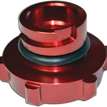 VMS RACING COMBO RED L76 6.0L OIL CAP in Billet Aluminum + (pack of 2) RED BLACK 6.0L Liter L76 Real Aluminum Engine Hood Emblem Badge Nameplate Crate Compatible with Pontiac G8 V8 Holden HSV