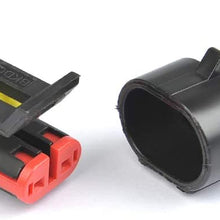 ATPWONZ 2 Pin Way Car Waterproof Electrical Connector Plug with Wire AWG Marine Pack of 10