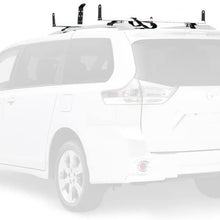 Vantech Factory Roof Rail Clamp-On Ladder Van Rack 60" bar with Side Supports Black