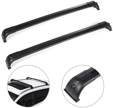 SCITOO fit for 2005-2009 Rover LR3 Sport Utility,2010-2016 Rover LR4 Sport Utility Aluminum Alloy Roof Top Cross Bar Set Rock Rack Rail