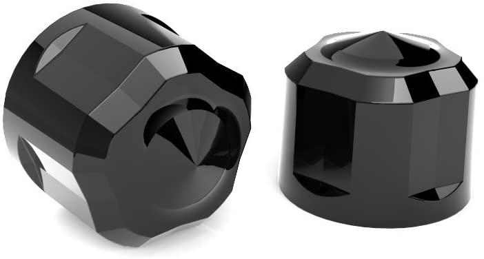 Diamond Cut Crown Bolt Cap Set for Twin Cam Black Painted (53 Piece)