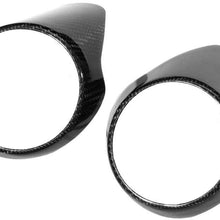KIMISS 1 Pair Carbon Fiber Rear Air Conditioning Vent Cover Trim Fit for Alfa Romeo Giulia 17-19