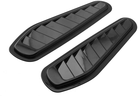 KKmoon 2Pcs Car Intake Scoop Vent Cover, Universal Car Decorative Air Flow Intake Scoop Vent Cover Hood Fender,Carbon Fibre