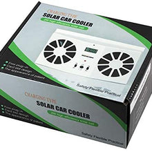 Motorhome accessories 2W Solar Powered Car Auto Air Vent Cool Fan Cooler Ventilation System Radiator Temperature Display,for most automotive trucks