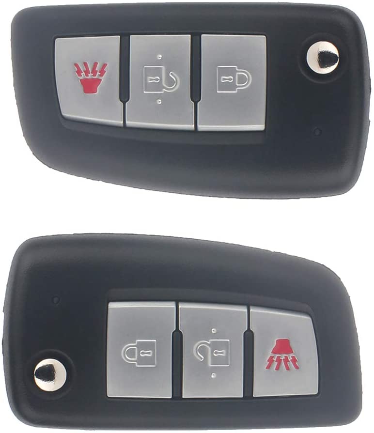 OCPTY 2X Uncut Keyless Entry Remote Control Key Fob Transmitter Replacement fit for 14-18 Nissan Rogue ADP12548301S