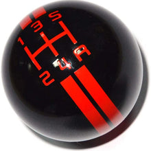 SMKJ 5 Speed Mustang White line Shift Knob Black Car Gear Stick Shift Shifter Knob Automatic Manual Shifter Knob Suitable for Most Transmission Vehicles