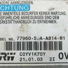 REUSED PARTS Bag Control Module LX Fits 2003 03 Fits Honda Accord 77960-SDA-A814-M1 77960SDAA814M1