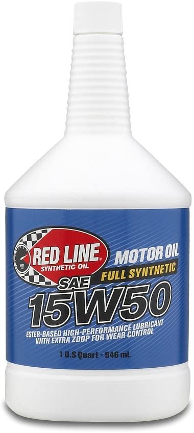 Red Line 11504 15W-50 Synthetic Oil - 1 Quart Bottle, (Pack of 12)