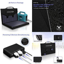 COOCHEER Solar Charger 120W Portable Solar Panel Foldable for Power Station Generator and Laptop Tablet GPS iPhone iPad Camera for Emergency Hurricane Home