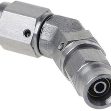 Hermoso Tight an -3 AN3 JIC 45 Degree Stainless Steel PTFE Custom Brake Hose Fitting (Color : Silver)