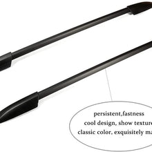 ANGLEWIDE Roof Rack Side Rails Aluminum Cargo Rack Fit For 2008-2013 For Toyota Highlander Sport Utility 4-door Rooftop Cross Bars Top Rail Carries Luggage Carrier - Max Load 150LBS,Black