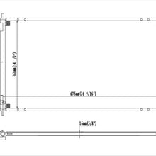 Klimoto Condenser | fits Acura TSX 2005-2008 2.4L L4 | Replaces AC3030119 80110-SEA-013