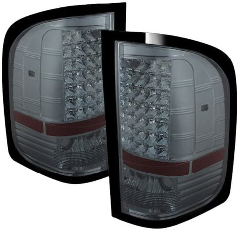 Spyder Auto (ALT-JH-CS07-LED-SM) Chevy Silverado Smoke LED Tail Light - Pair