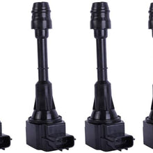 Motorhot Pack of 4 Ignition Coil on Plug fit for 02-06 Nissan Altima Sentra X-Trail 2.5L L4 Compatible with UF350 UF-350 C1398