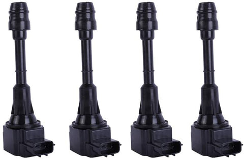 Motorhot Pack of 4 Ignition Coil on Plug fit for 02-06 Nissan Altima Sentra X-Trail 2.5L L4 Compatible with UF350 UF-350 C1398