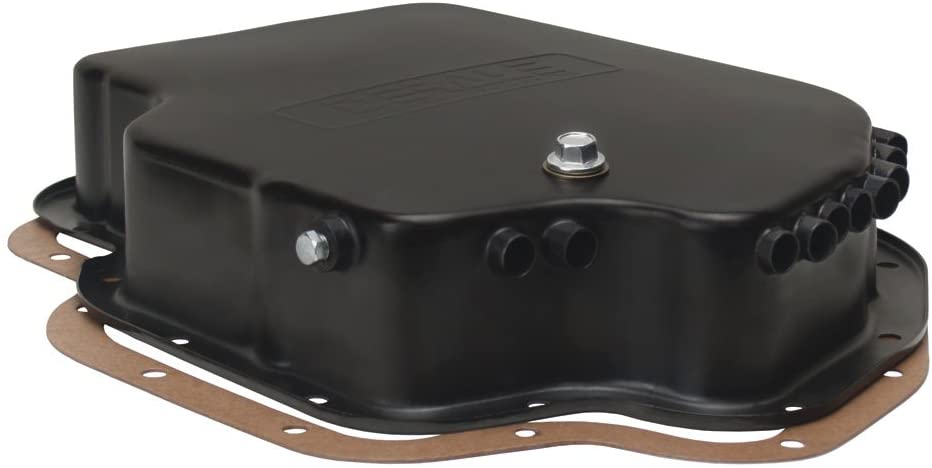 Derale 14201 Transmission Cooling Pan for GM Turbo 400 Standard Pan - Black