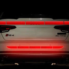 TRUE LINE Automotive Reflective Rear Trunk Fender Back Warning Molding Trim Sticker Safety Markers (Yellow)