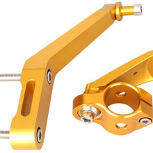 Mallofusa Motorcycle Stabilizer Steering Damper Bracket Mount Holder Kit Compatible for Honda CBR954RR 2002 2003 Silver