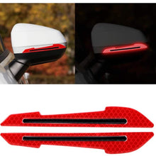 TRUE LINE Automotive Reflective Car Side Mirror Warning Molding Trim Sticker Safety Markers (Blue)