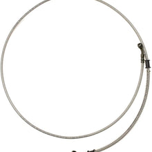 HIAORS 86" Stainless Braided Hydraulic Brake Hose Line for GY6 Kazuma Sunl Taotao Roketa Jonway Scooter Moped ATV Dirt Bike Go Kart Parts
