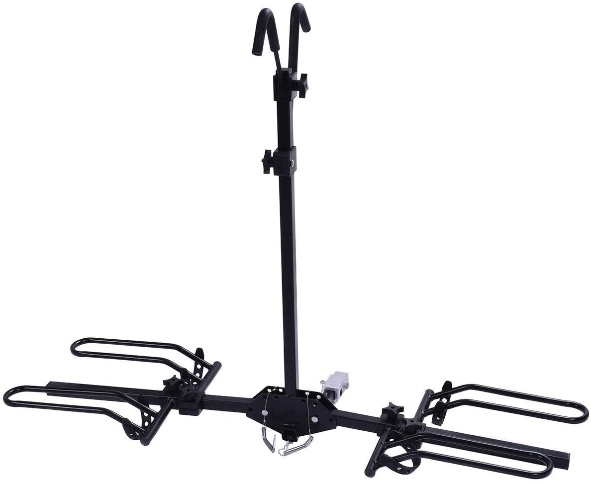 Goplus 2-Bike Hitch Mount Rack Hitch Mounted Bike Carrier Fits 1-1/4