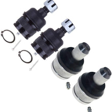 SCITOO 4pcs Front Suspension Kit - 2 Lower 2 Upper Ball Joint - 1999 00 01 02 03 04 05 06 07 08 09 10 11 12 13 14 2015 For Ford Excursion/F-250 Super Duty/F-350 Super Duty K80027 K80028
