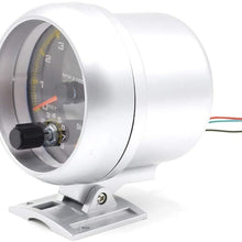 XinQuan Wang Car 80mm Carbon Fibre Tachometer RPM Gauge Meter with Yellow Shift Lights Car 80mm Tachometer Auto Gauge