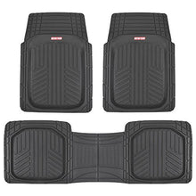 Motor Trend FlexTough Plus Black Rubber Car Floor Mats – All Weather Deep Dish Automotive Floor Mats, Heavy Duty Trim to Fit Design, Odorless Floor Mat Liners for Cars Truck Van SUV