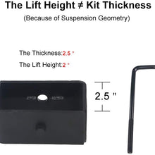 ADPOW Compatible with Leveling Kit 2”Rear Leveling Lift Kit Chevy GMC Silverado 1500/Sierra 1500 2WD/4WD 2007-2019 2 Inch Rear Strut Spacer Suspension Lift Kit Lift Spacers
