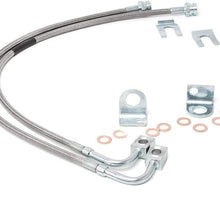 Rough Country Rear Extended Stainless Brake Lines (fits) 2007-2018 Jeep Wrangler JK | 4-6" of Lift | 89708