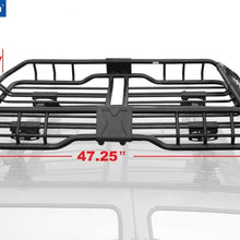 Tyger Heavy Duty Roof Mounted Cargo Basket Rack | L47.25 x W36.6 x H5.9 | Roof Top Luggage Carrier | with Wind Fairing