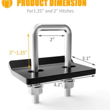 MICTUNING Hitch Tightener for 1.25 inch and 2 inch Hitches Steel Heavy Duty Anti-Rattle Stabilizer No Sway Rust-Free Reduce Movement from Hitch Tray Cargo Carrier Bike Rack Trailer Ball Mount 2 Pack