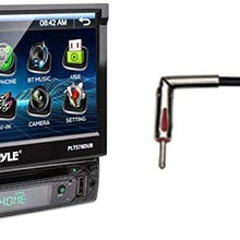 Pyle Single DIN Head Unit Receiver - In-Dash Car Stereo with 7” Multi-Color Touchscreen Display - Audio Video System with Bluetooth for Wireless Music Streaming & Hands-free Calling - PLTS78DUB, BLACK