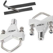 KSP Anti-Theft Jack Mounts fit for Jeep Offroad Roof Rack Front Bumper Bull Bar Roll Cage,High Lift Tube Mounting Adjustable 2.5"-3.14"(Silver)
