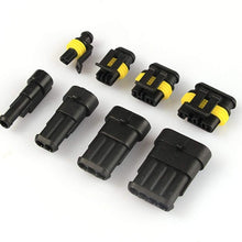 CKEGUO 352PCS Waterproof Car Electrical Connector, 1 2 3 4 Pin Way Electrical Wire Connector Plug Kit Terminals Assortment for Motorcycle Auto Scooter Truck Boat