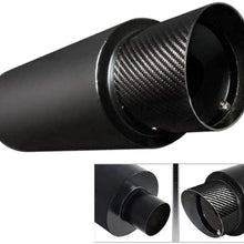 S SIZVER Weld-On Muffler Series 4" Carbon Fiber Slant Tip 3" Inlet+Silencer