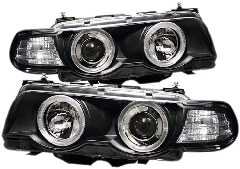 Spyder Auto PRO-YD-BMWE3899-HID-HL-BK BMW E38 7-Series Black/Amber HID Type Halo Projector Headlight