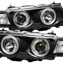 Spyder Auto PRO-YD-BMWE3899-HID-HL-BK BMW E38 7-Series Black/Amber HID Type Halo Projector Headlight